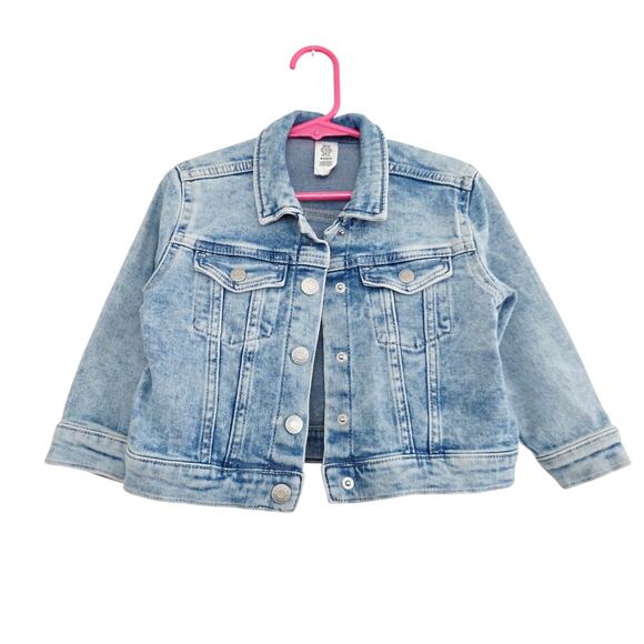 H&M 3T Girl's Light Wash Button Down Denim Jacket - Picture 1 of 5